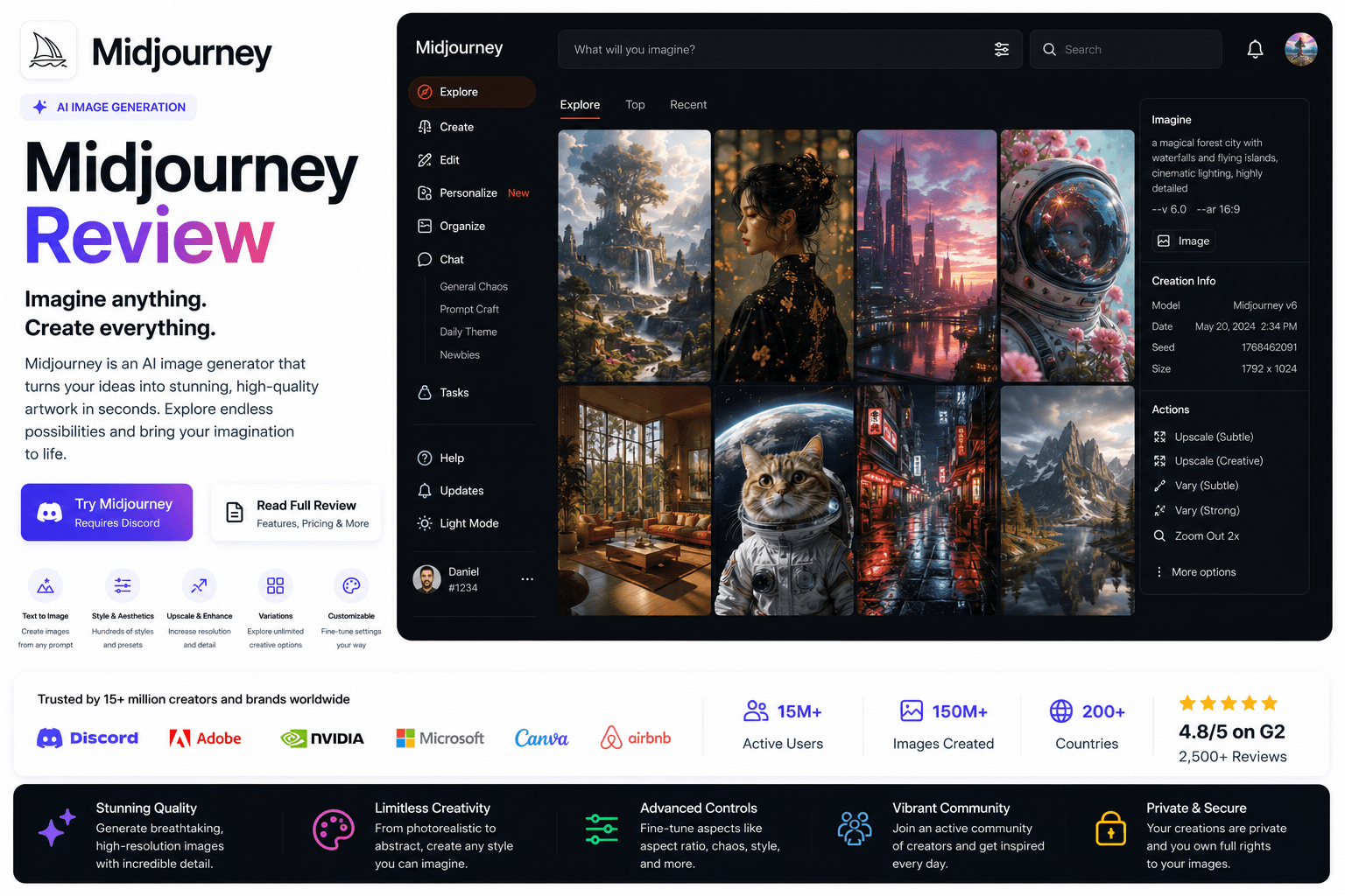 Midjourney application screenshot