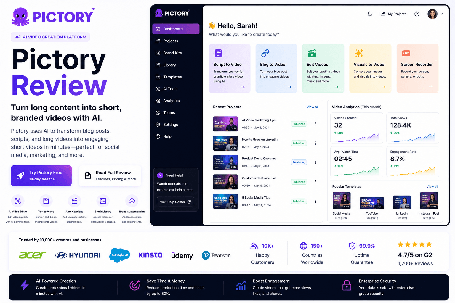 Pictory application screenshot