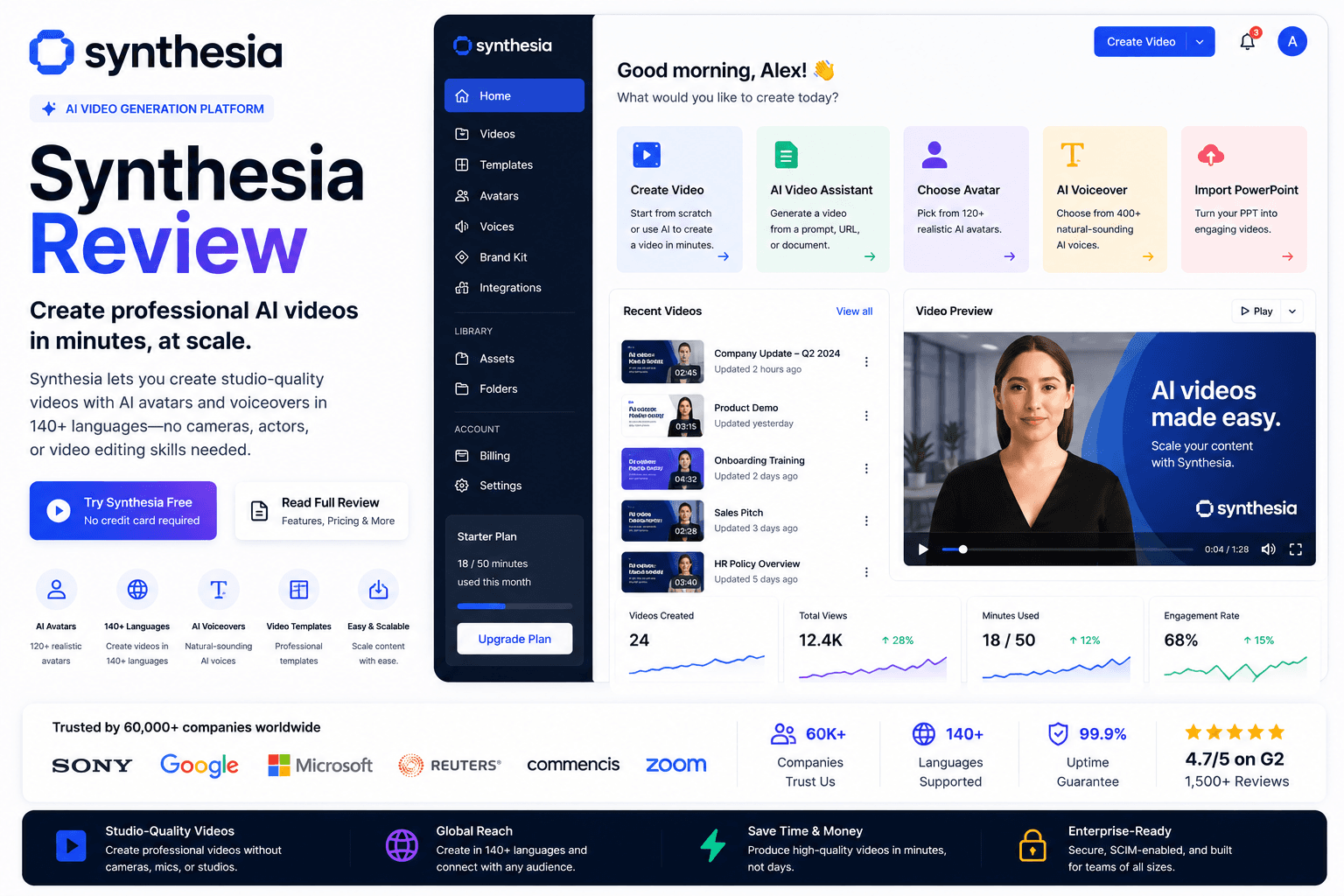 Synthesia application screenshot